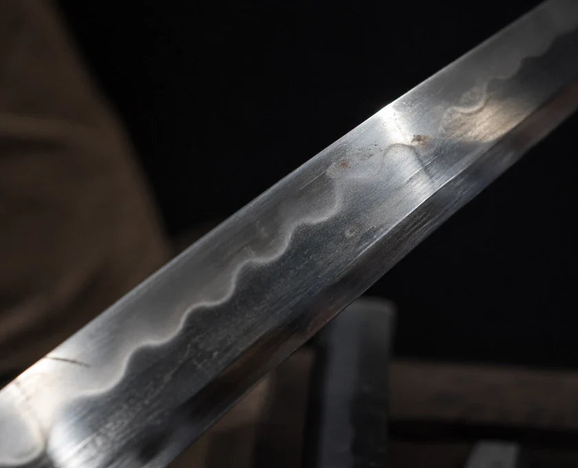Rusty samurai sword blade
