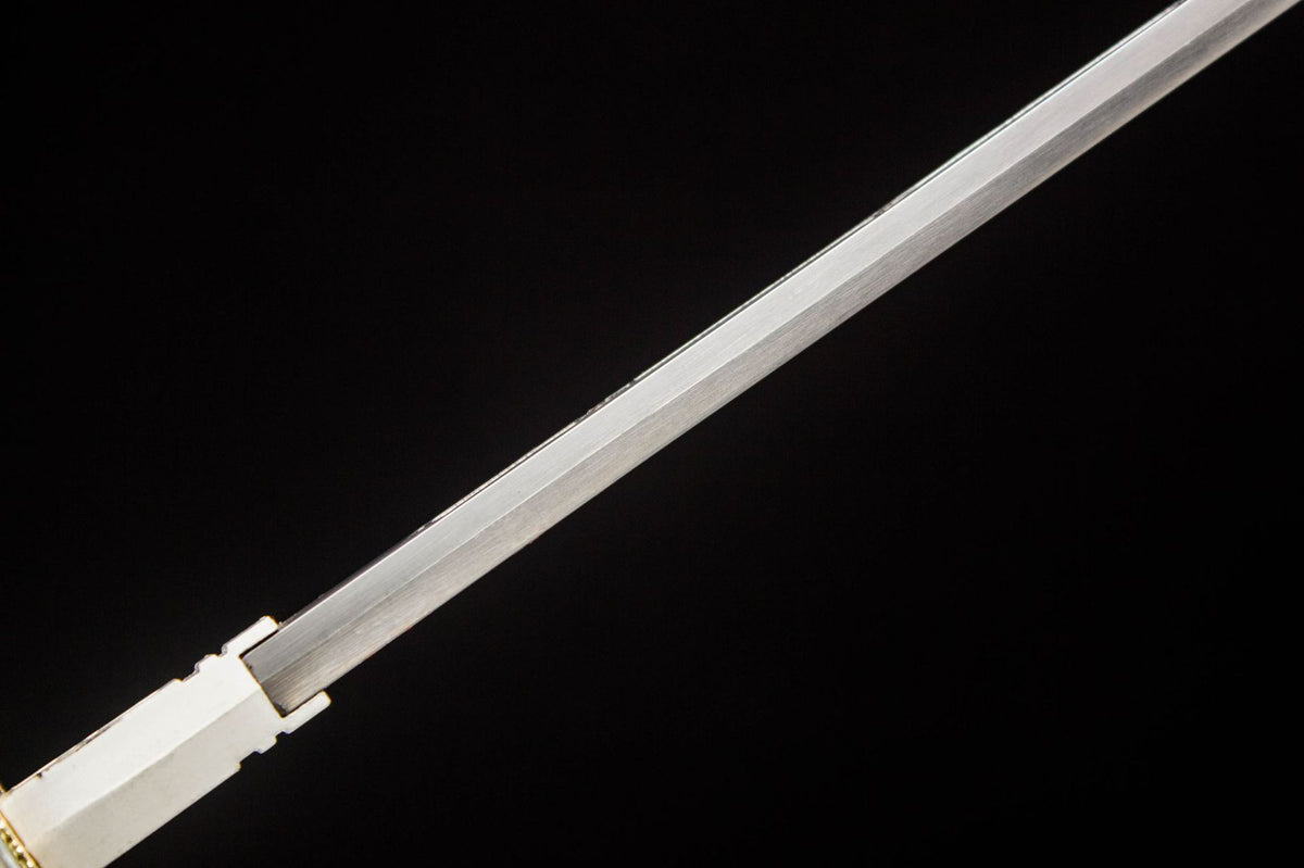 The Gilded Dragon Katana, showing the gold dragon motif on the lacquer