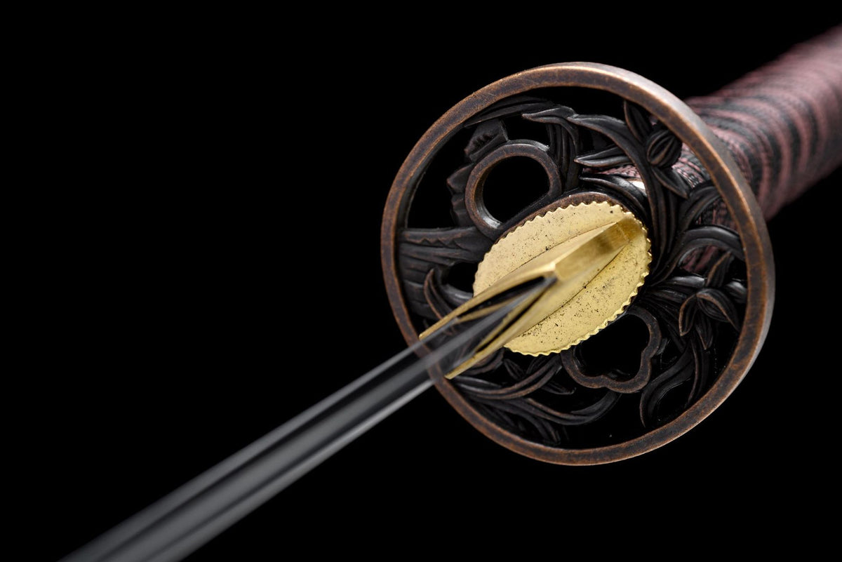 Night Current Katana showing the polished blade and long bo-hi