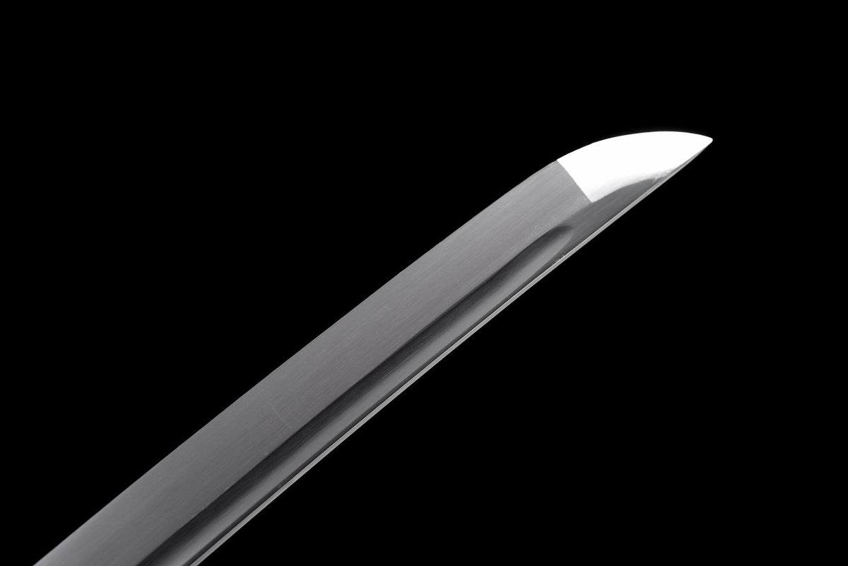Polished blade tip on Indigo Katana
