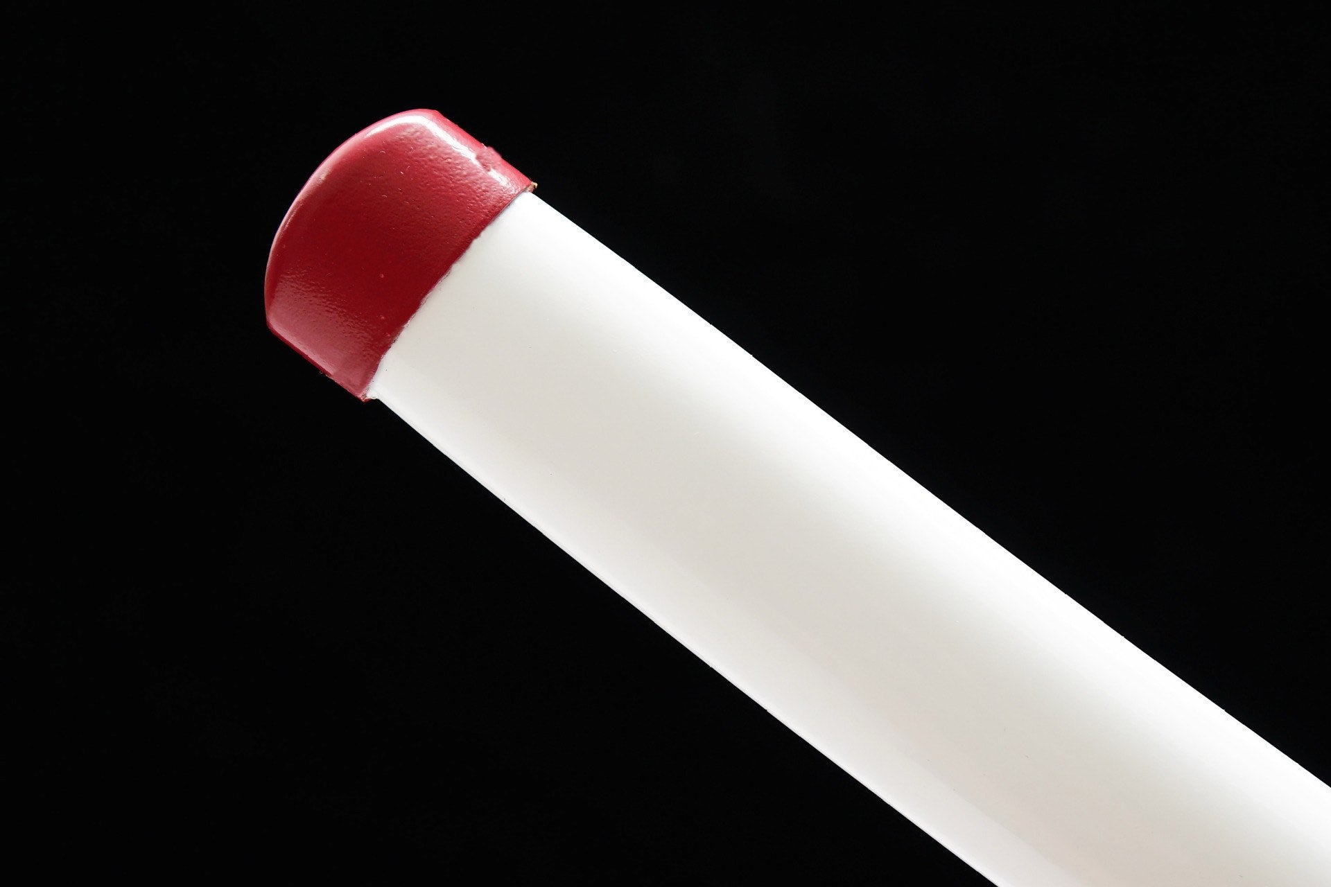 White scabbard with red end cap