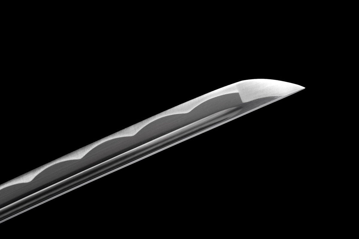 Sharpened kissaki of the Silver Blossom Katana