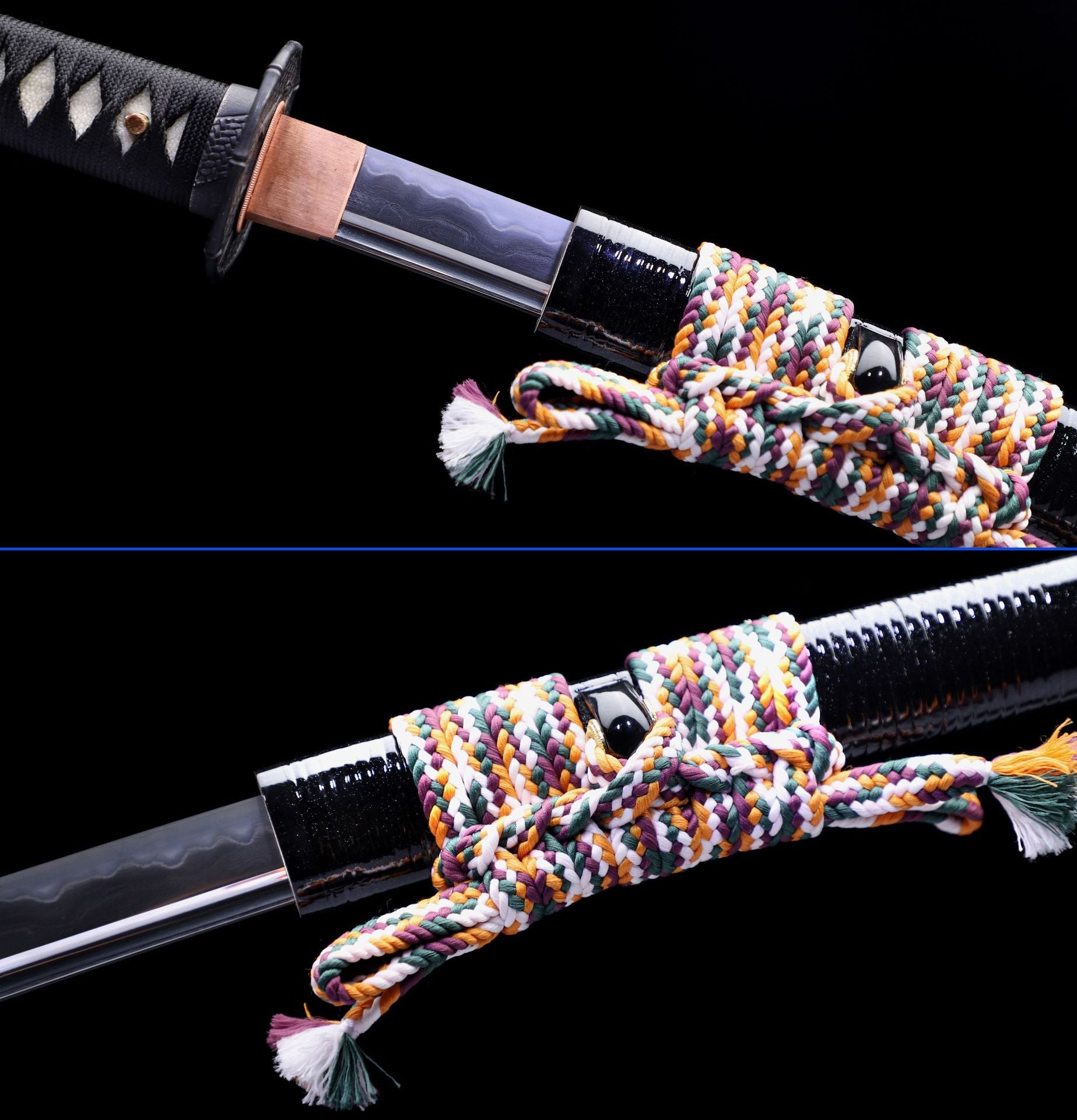 Colorful sageo cord of the Guardian katana.