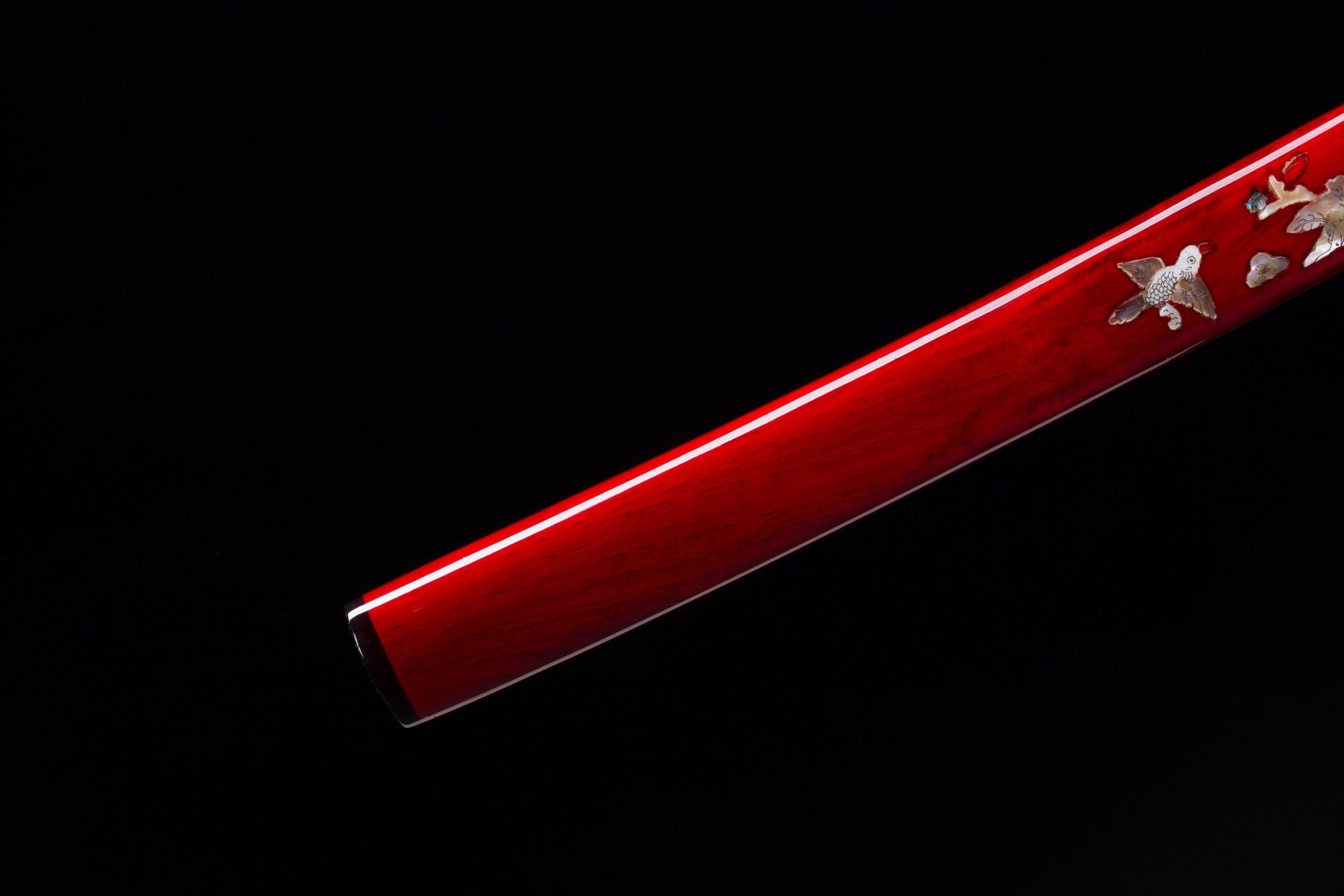 Red lacquered saya for a Loong katana.