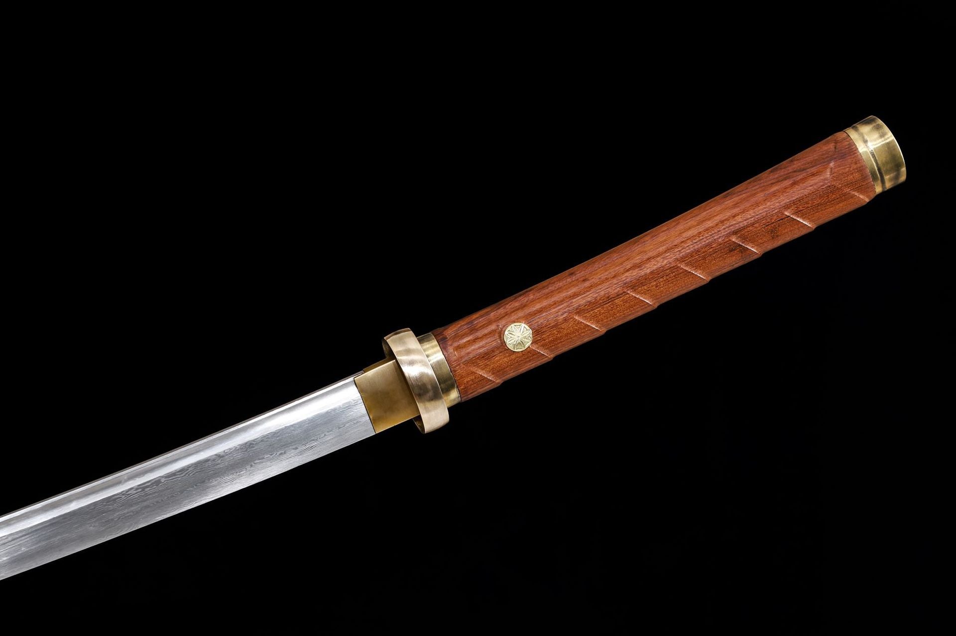 Close-up of the samurai sword handle