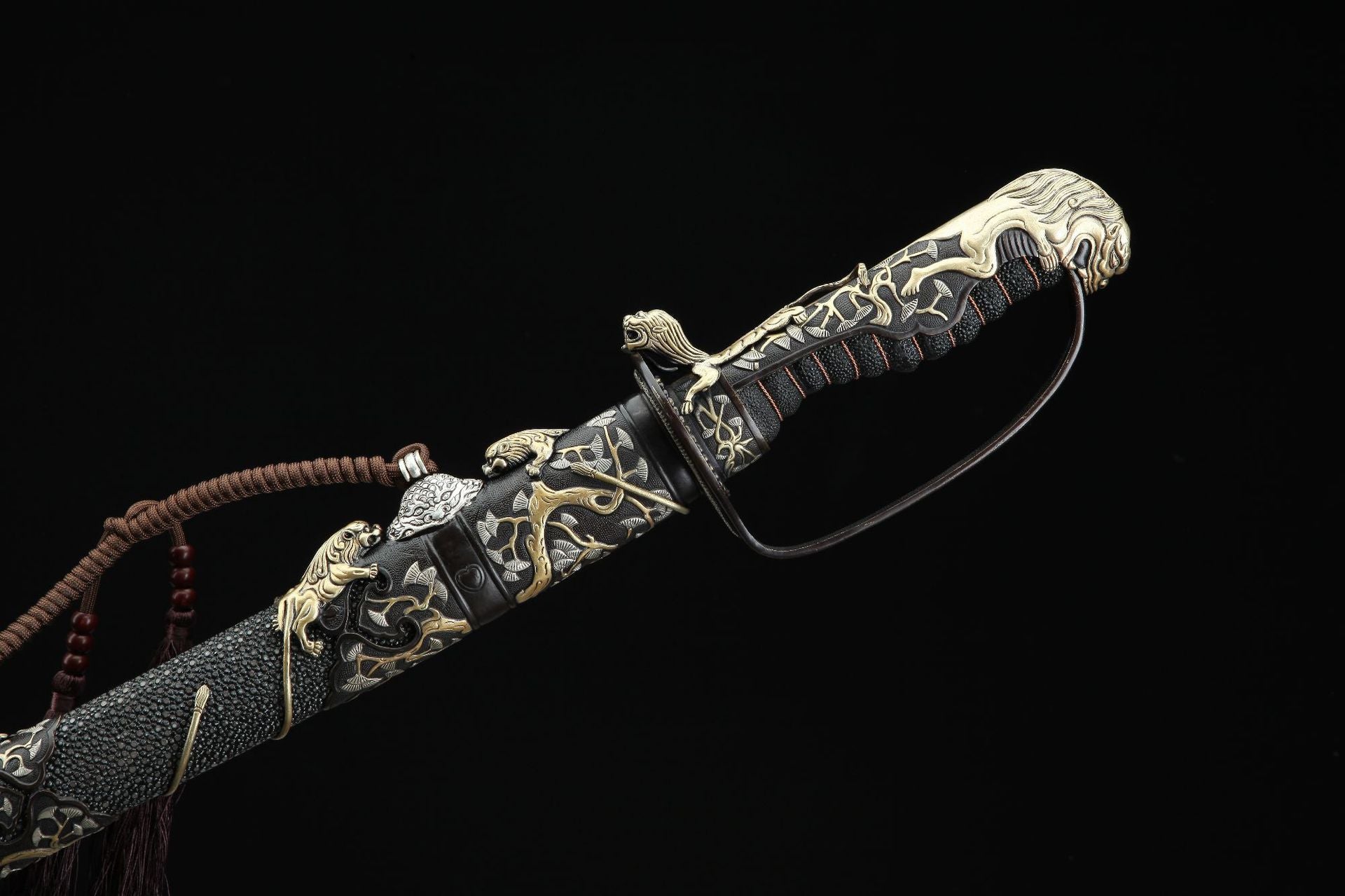 Nine Lions Sabre (Black Shark Skin Fittings)