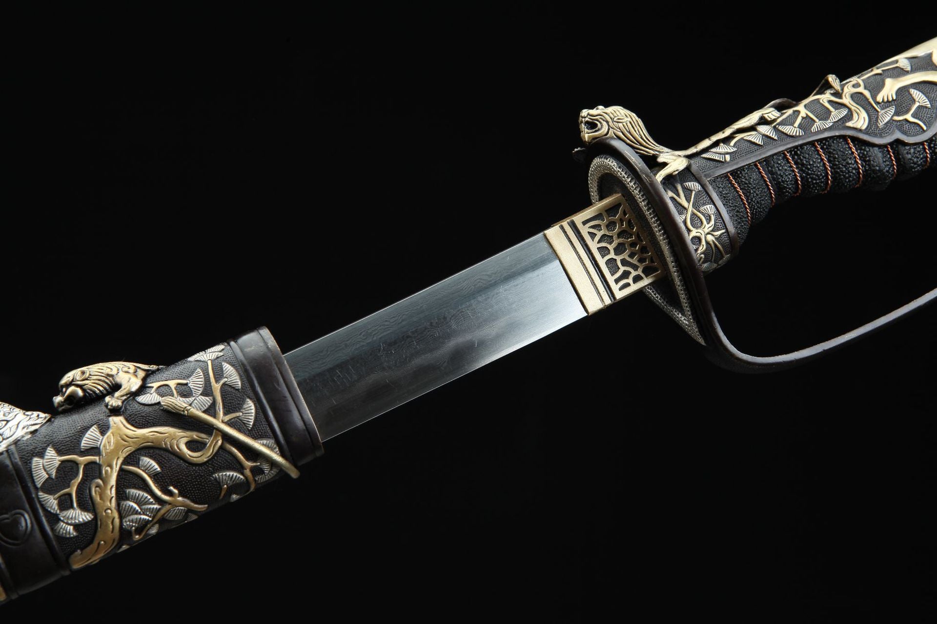Nine Lions Sabre (Black Shark Skin Fittings)