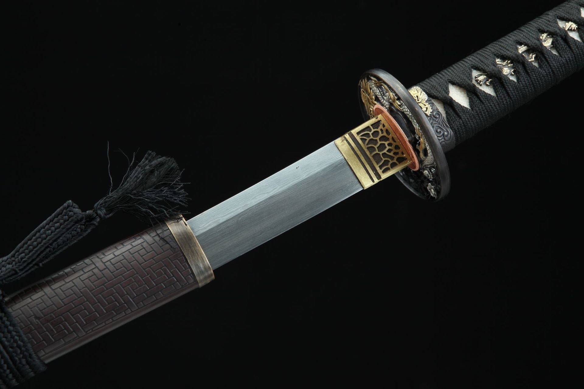 Ssangyong katana damascus steel blade.