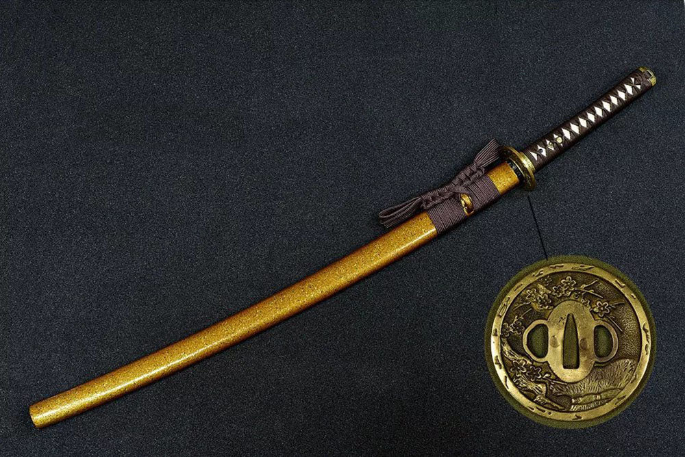 Prajna katana yellow sword mountings