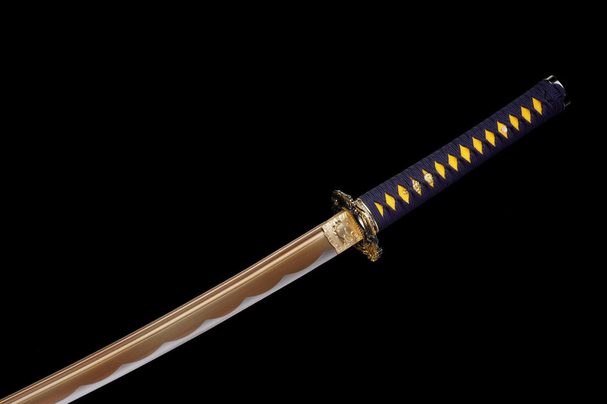 Gold Carved Katana
