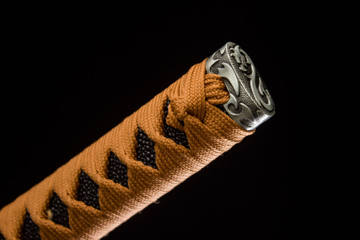 Golden Dragon Katana product detail on black background