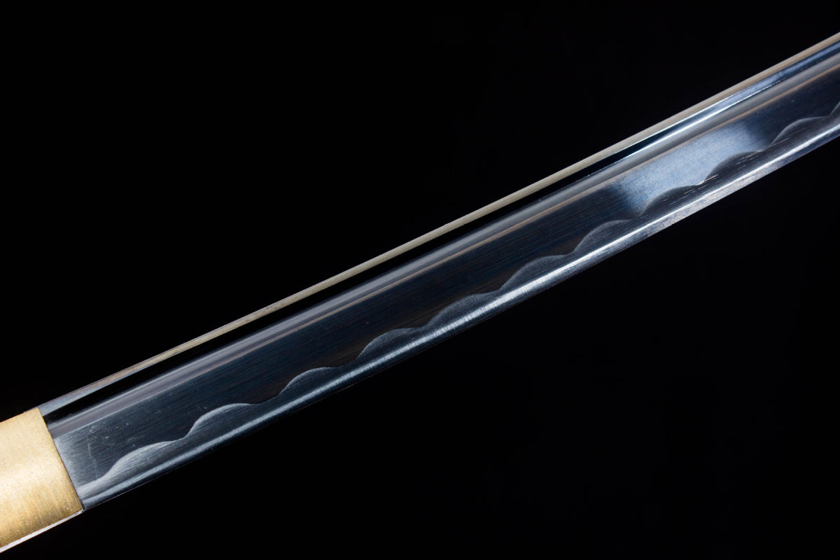 The Cobalt Shadow Katana, showing the bo-hi blade and guard