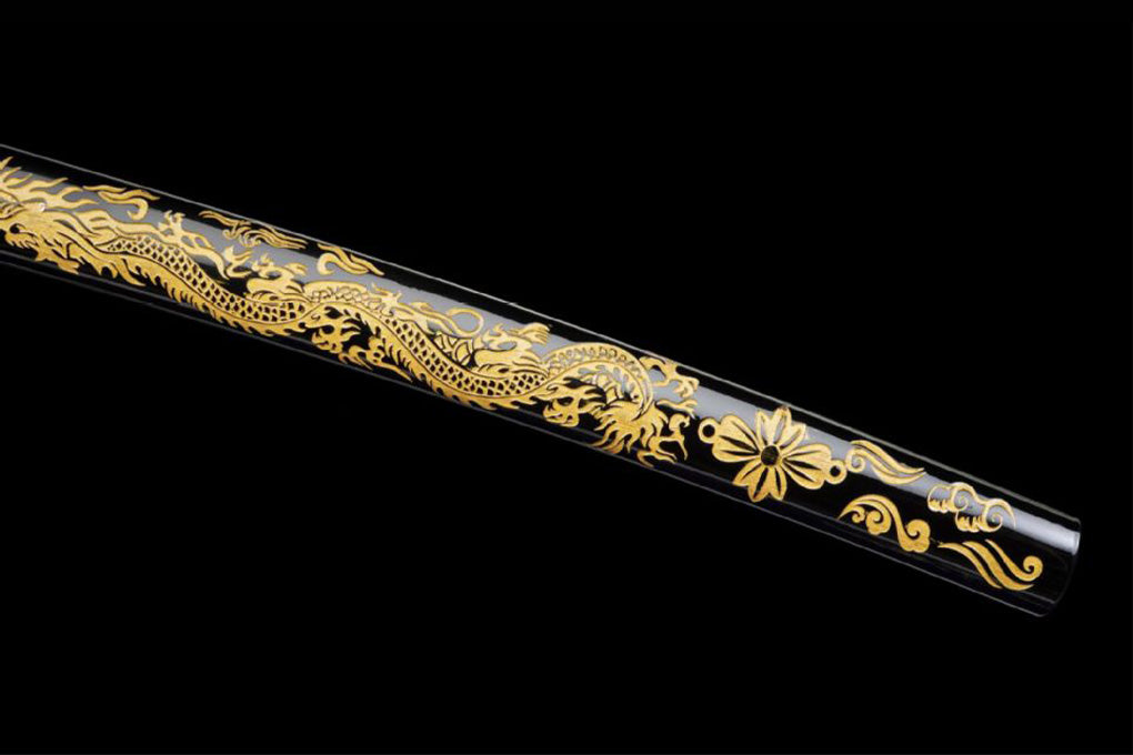 Gold Carved Katana