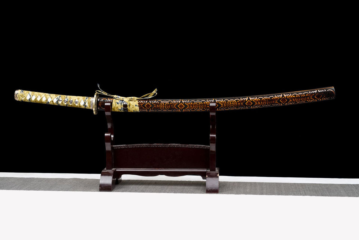 Black-Gold Carved Katana