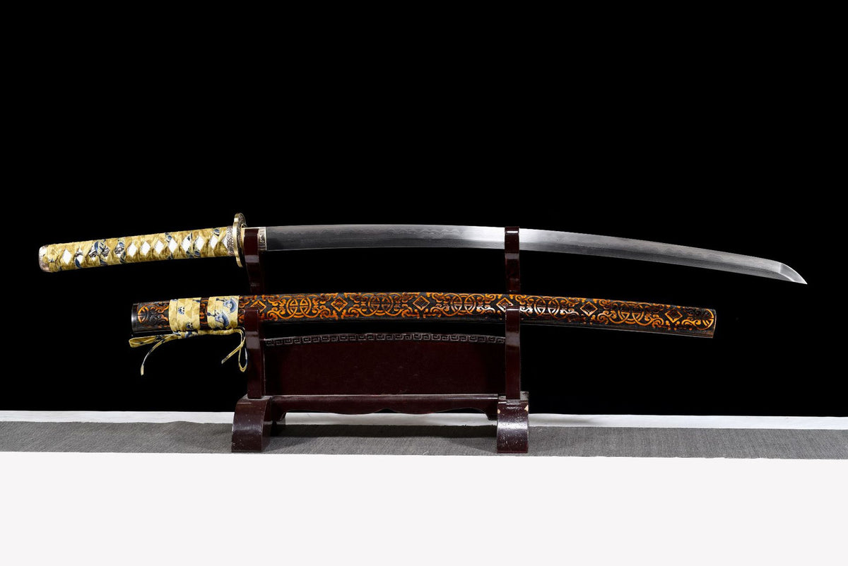 Black-Gold Carved Katana
