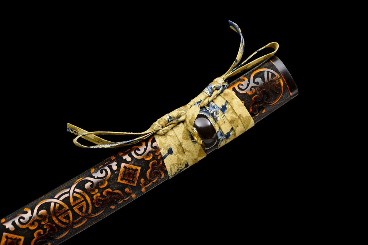 Black-Gold Carved Katana