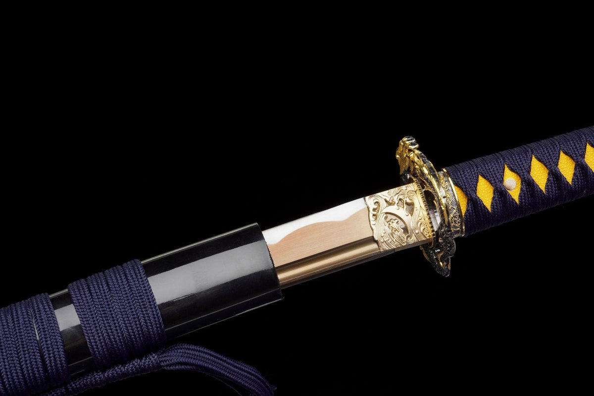 Gold Carved Katana