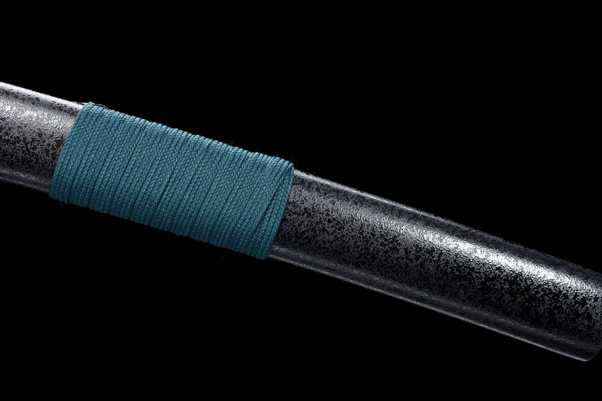 The One Piece Kyoshiro Katana with the black-and-red mounting details