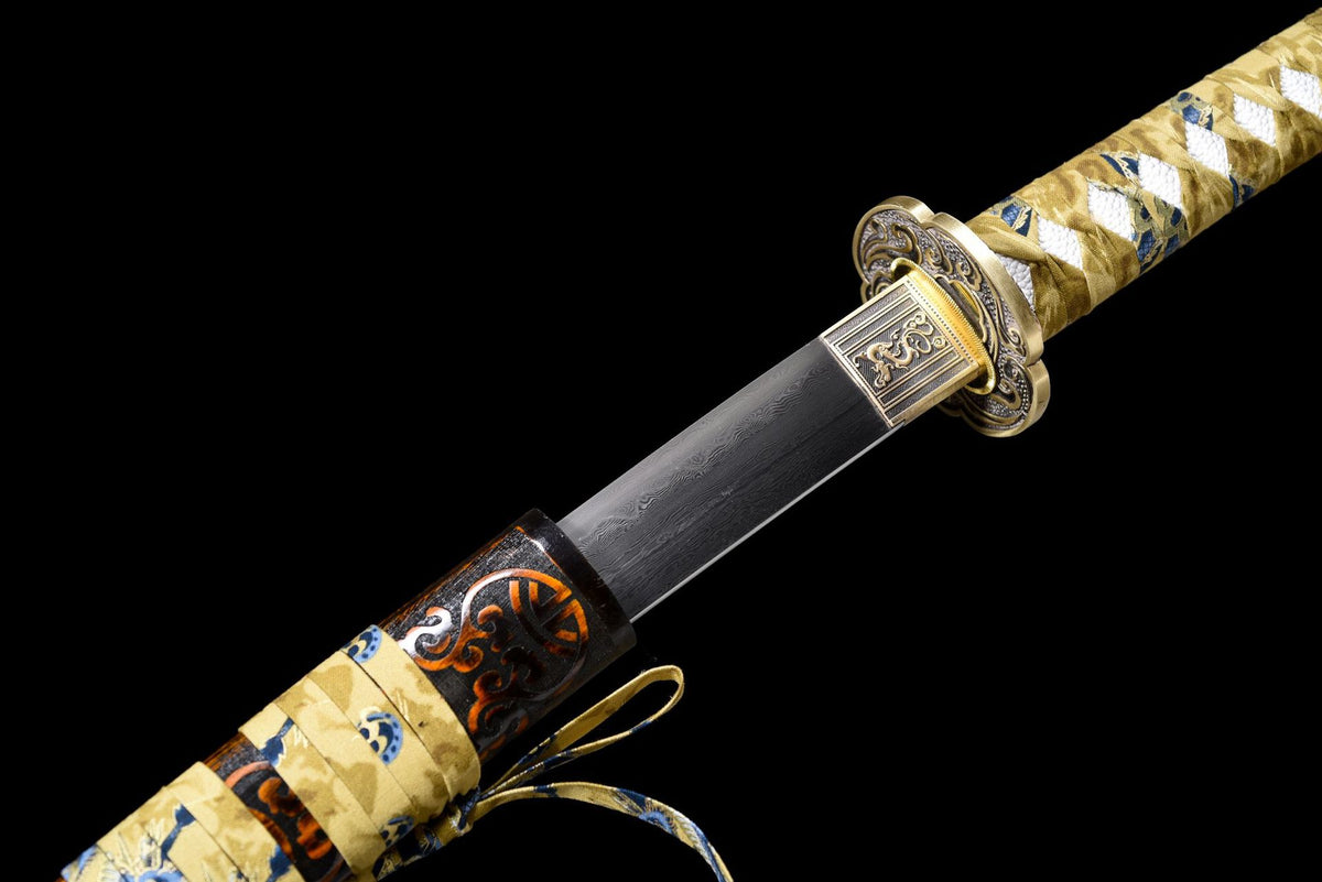 Black-Gold Carved Katana