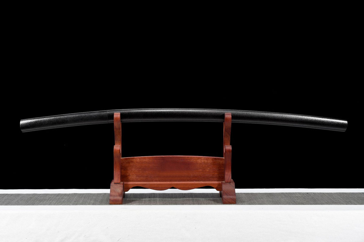 Black Shirasaya Katana fully sheathed