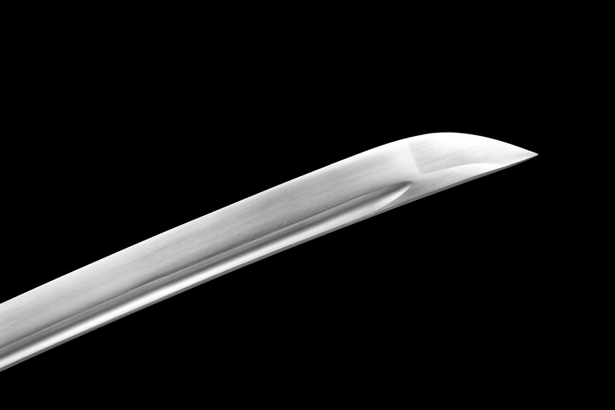 Polished blade tip on Monochrome Katana