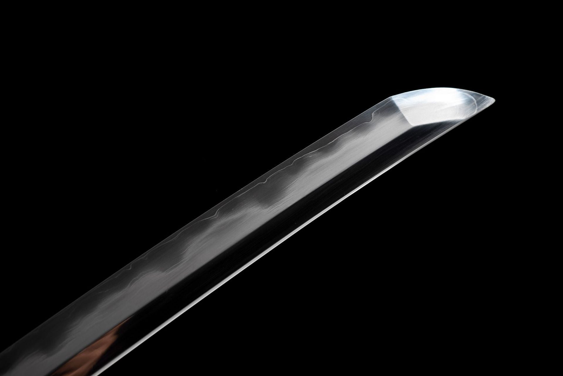 Hand-sharpened kissaki of an Exorcism katana.