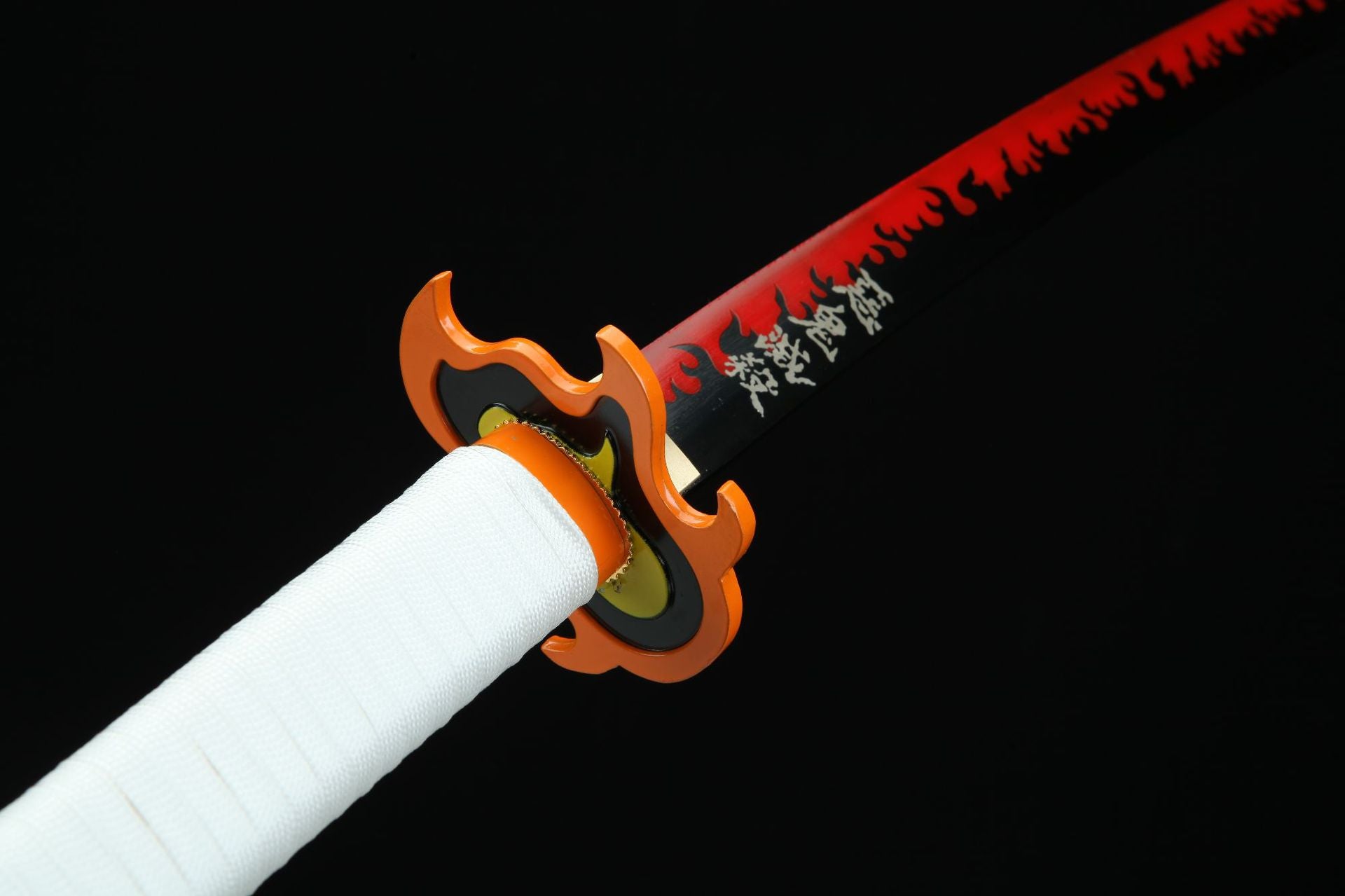 Kyojuro Rengoku’s Nichirin Sword with tsuba shaped like flames from Demon Slayer.