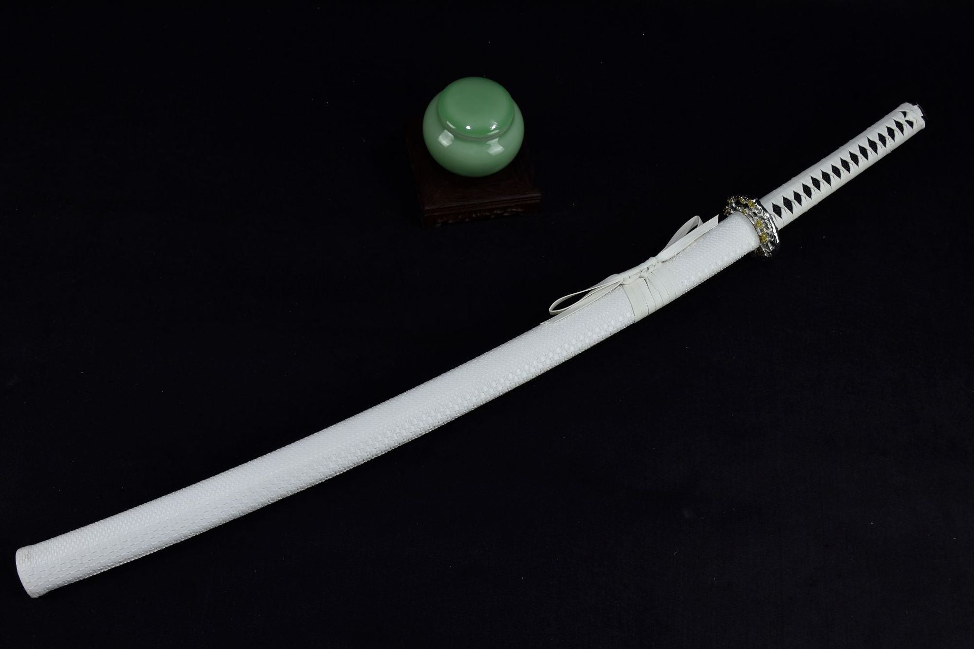 A white samurai sword available for purchase