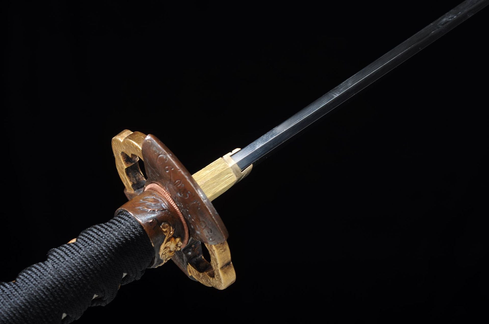 Back of the blade of the Yuuzumi katana.