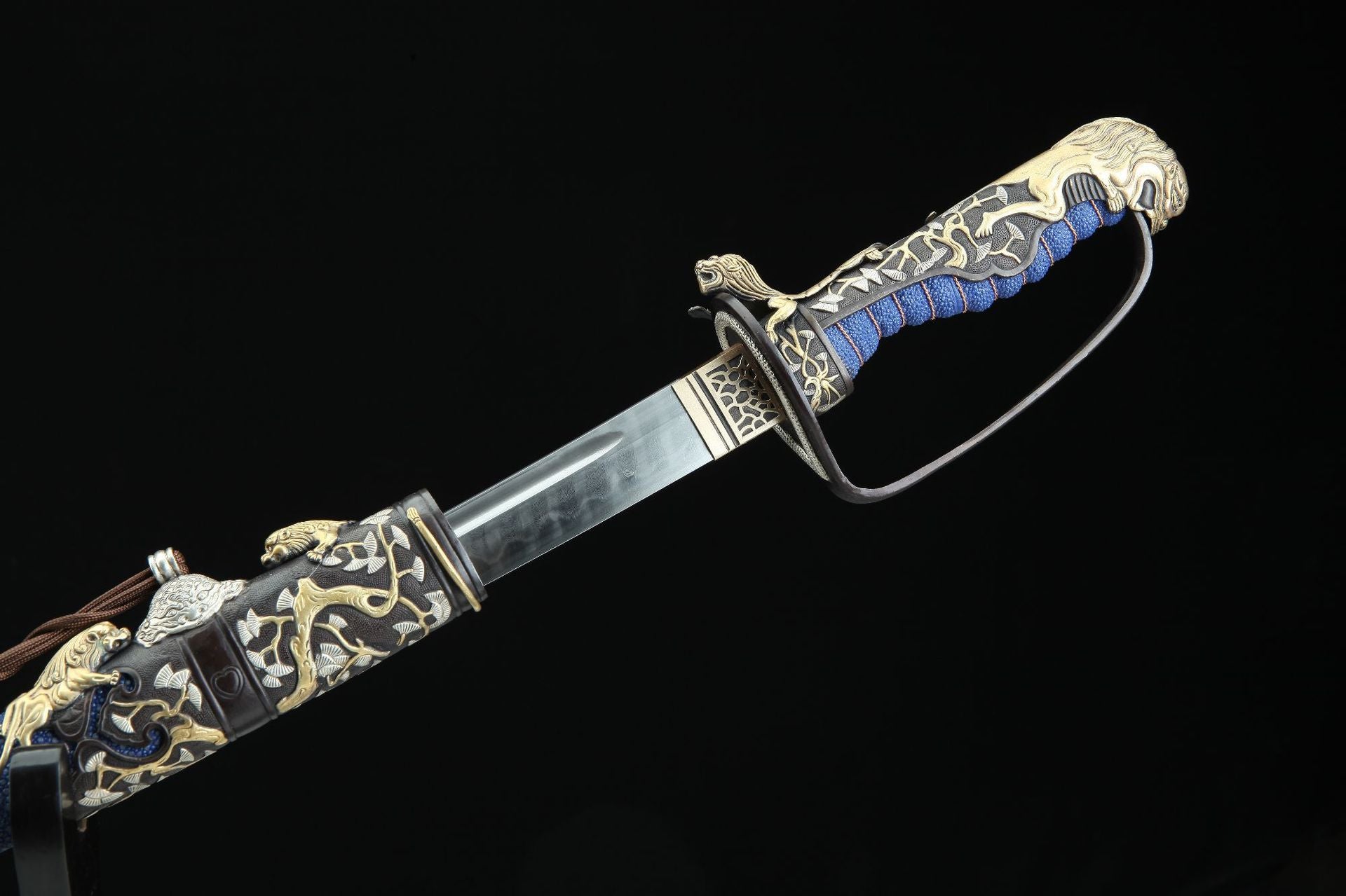 Nine Lions (Blue Shark Skin Fittings)